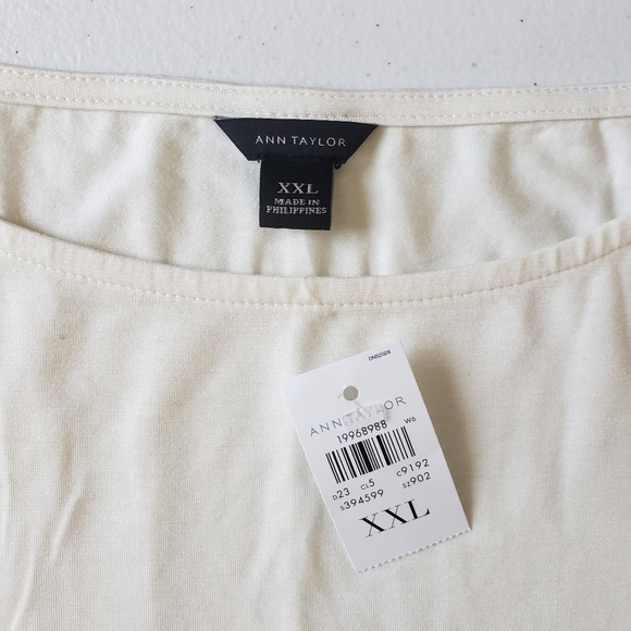 Ann Taylor XXL White Peplum Blouse - Picture 5 of 8